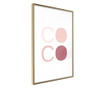 Plakat Artgeist - Different Shades of Coco - Zlat okvir - 20 x 30 cm