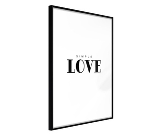 Plakat Artgeist - Simple Love - Črn okvir - 30 x 45 cm