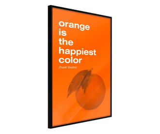 Plakat Artgeist - Orange Colour - Črn okvir - 30 x 45 cm