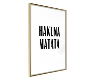 Plakat Artgeist - Hakuna Matata - Zlat okvir - 20 x 30 cm