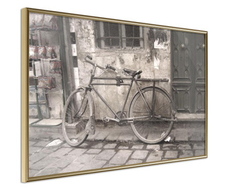 Plakat Artgeist - Old Bicycle - Zlat okvir - 30 x 20 cm