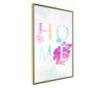 Plakat Artgeist - Home III - Zlat okvir - 20 x 30 cm