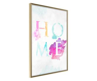 Plakat Artgeist - Home III - Zlat okvir - 20 x 30 cm