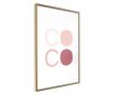 Plakat Artgeist - Different Shades of Coco - Zlat okvir - 40 x 60 cm