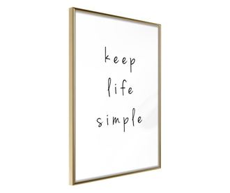 Plakat Artgeist - Simple Life - Zlat okvir - 40 x 60 cm