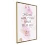 Plakat Artgeist - Follow Your Heart I - Zlat okvir - 20 x 30 cm