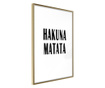 Plakat Artgeist - Hakuna Matata - Zlat okvir - 40 x 60 cm