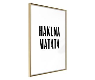 Plakat Artgeist - Hakuna Matata - Zlat okvir - 40 x 60 cm
