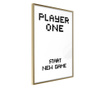 Plakat Artgeist - Player One - Zlat okvir - 20 x 30 cm