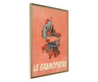 Plakat Artgeist - Retro Music - Zlat okvir - 20 x 30 cm