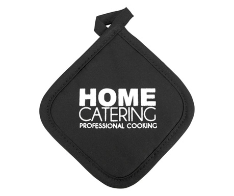 Ръкохватка кухненска GUSTA HOME CATERING, За топли съдове, 100% памук, Черна, 20 x 20 x 0.5 cm