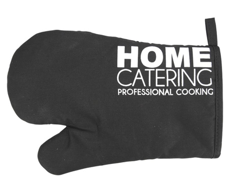 Ръкавица кухненска GUSTA HOME CATERING, За топли съдове, 100% памук, Черна, 18 x 2 x 28 cm