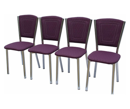 Set 4 scaune efes piele ecologica ecose mov