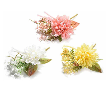Set 3 flori artificiale Dalia 16 cm