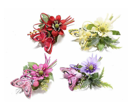 Set 4 flori artificiale Anemona 15 cm