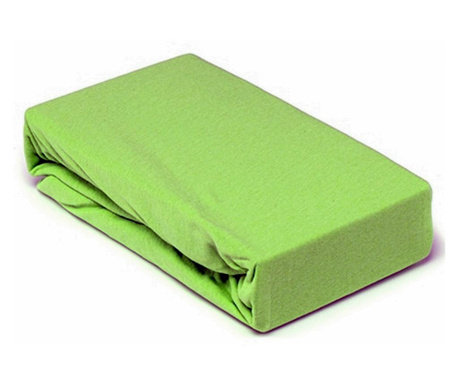 Set husa de pat bumbac 2 fete de perna verde fosforescent 140x200