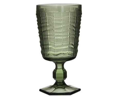 Pahar de sticla pentru vin, verde, 8,5x16,5 cm