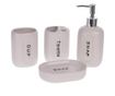 Set 4 piese pentru baie, portelan, alb