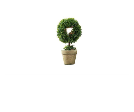 Ghiveci bonsai artificial, cerc, ghiveci ciment, 10x10x33 cm