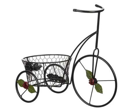 Декоративен цветарник felis, Велосипед, Метал, 45х20х37 см, Черен