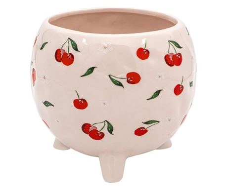 Комплект саксии felis, 3 броя, Череша, Керамика, 12.5 х 10.5 cм, Розов