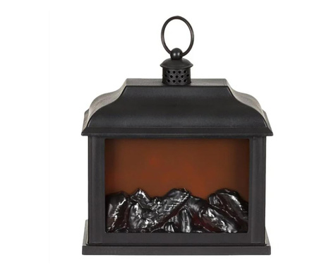 Декоративен фенер felis, Камина, 21х10х20 см, Черен