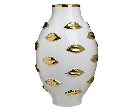 Керамична вази бяло/златно Ф24/38 3-70-473-0036