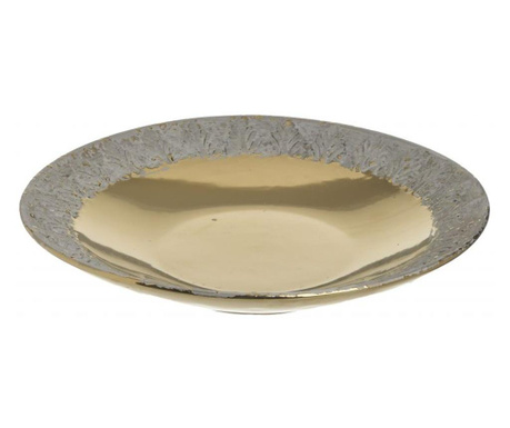 Керамична декоративна купа бяло/златно Ф31/6 3-70-685-0257