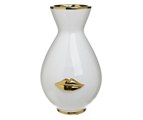 Керамична ваза бяло/златно Ф18/30 3-70-473-0035