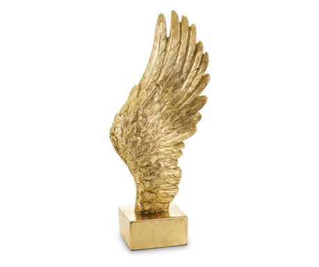 Decoratiune aripi pe suport, auriu, 26x10x6,5 cm