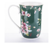 Cana ceai portelan, model floral, 13x13x9 cm