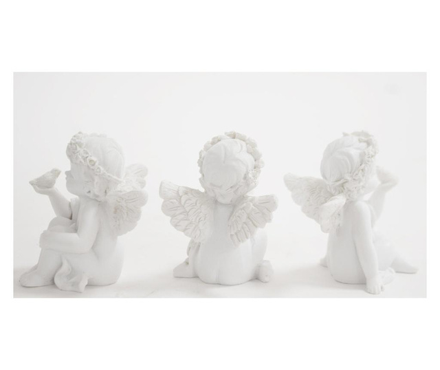 Figurina ingeras,alb, 6,5x4,5x6 cm