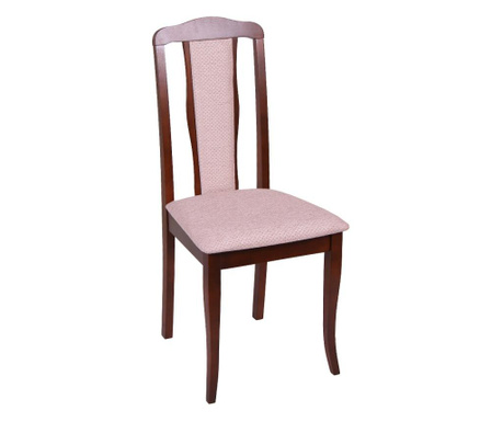 Set 2 scaune dining din lemn de fag Sevilla, cadru nuc, textil Regent plain 03
