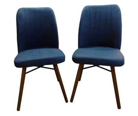 Set 2 scaune kare albastre