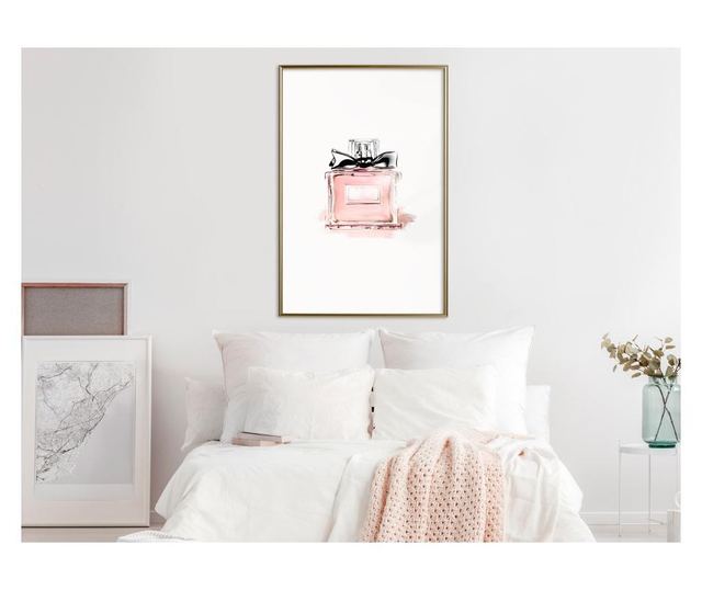 Plakat Artgeist - Pink Scent - Zlat okvir - 20 x 30 cm