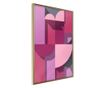 Plakat Artgeist - Pink Geometry - Zlat okvir - 20 x 30 cm