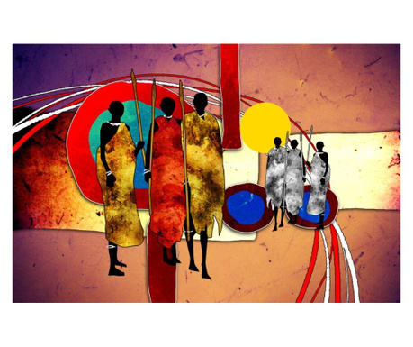 Картина на платно media, Африка, ретро, ​​реколта, изкуство17, 45 x 30 cm