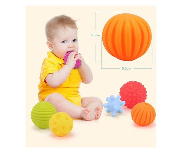 Set 6 mingi senzoriale pentru baita