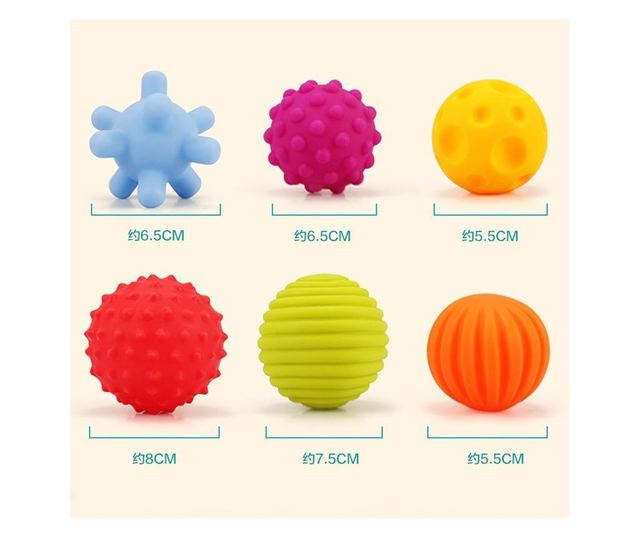 Set 6 mingi senzoriale pentru baita