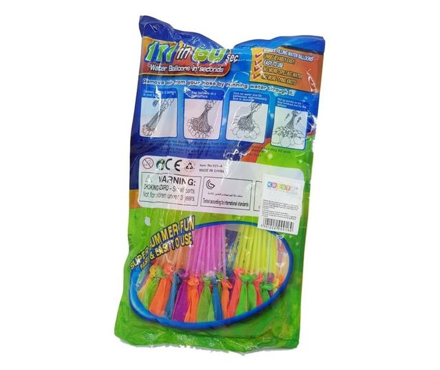 Set 111 Baloane Colorate pentru Apa, cu Sistem de Prindere