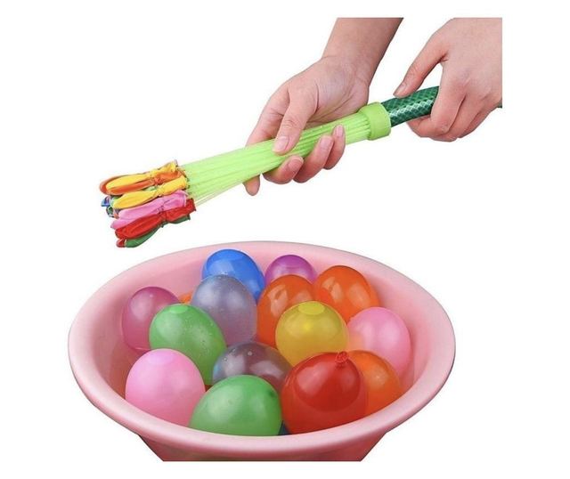 Set 111 Baloane Colorate pentru Apa, cu Sistem de Prindere