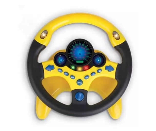 Volan Interactiv multifunctional, 2192E, cu suport, galben