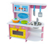 Bucatarie Mare din Lemn Pink Gas Stove for Chef Krista