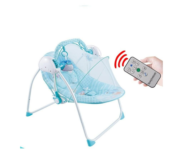 Balansoar A1 bebelusi cu telecomanda, Ocean blue - Krista¬Æ