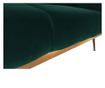 Sofa na razvlačenje s presvlakom od zelenog baršuna i zlatnim metalnim nogama Fasta 211x83x85 cm