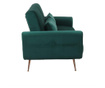 Sofa na razvlačenje s presvlakom od zelenog baršuna i zlatnim metalnim nogama Fasta 211x83x85 cm