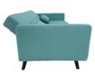 Sofa na razvlačenje s tirkiznom tekstilnom presvlakom Arkadia 200x85x85 cm