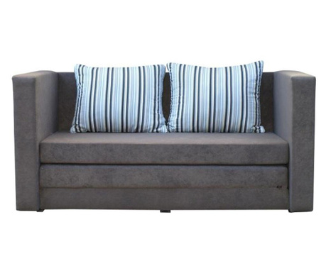 Kihúzható kanapé szürke textil kárpitozással Katarina 135x71x61 cm
