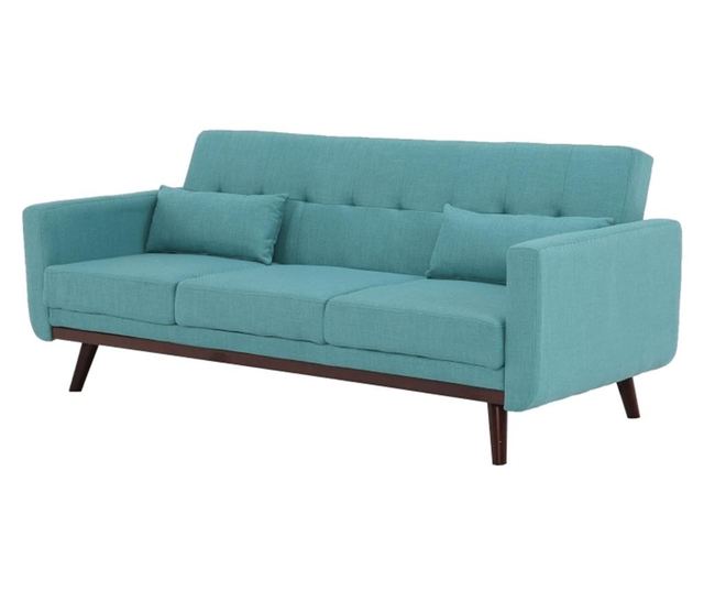 Sofa na razvlačenje s tirkiznom tekstilnom presvlakom Arkadia 200x85x85 cm