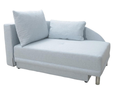 Kihúzható kanapé világoskék textil kárpittal a bal oldalon Laurel 149x90x80 cm